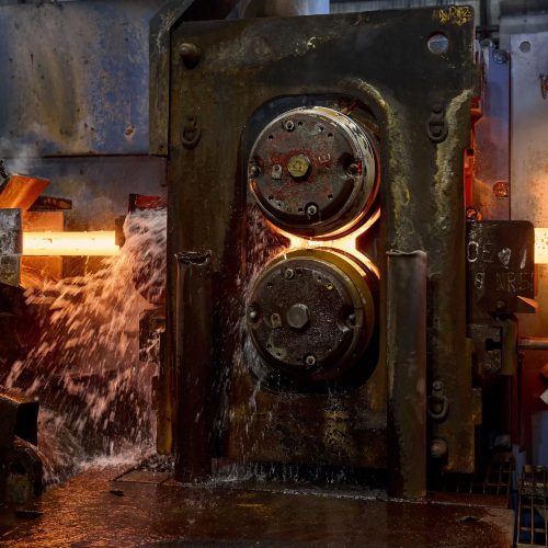 Walzwerk bei der stahlverarbeitung