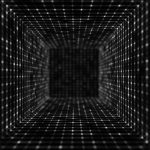 3d gitter tunnel abstrakter hintergrund