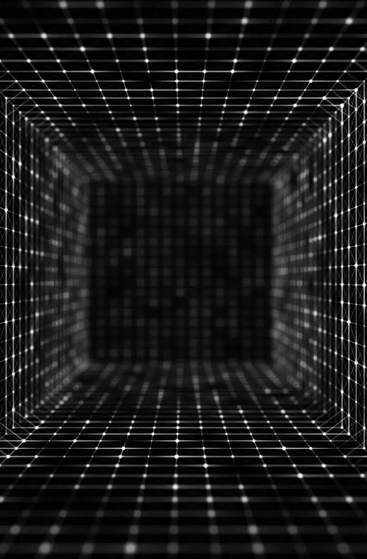 3d gitter tunnel abstrakter hintergrund